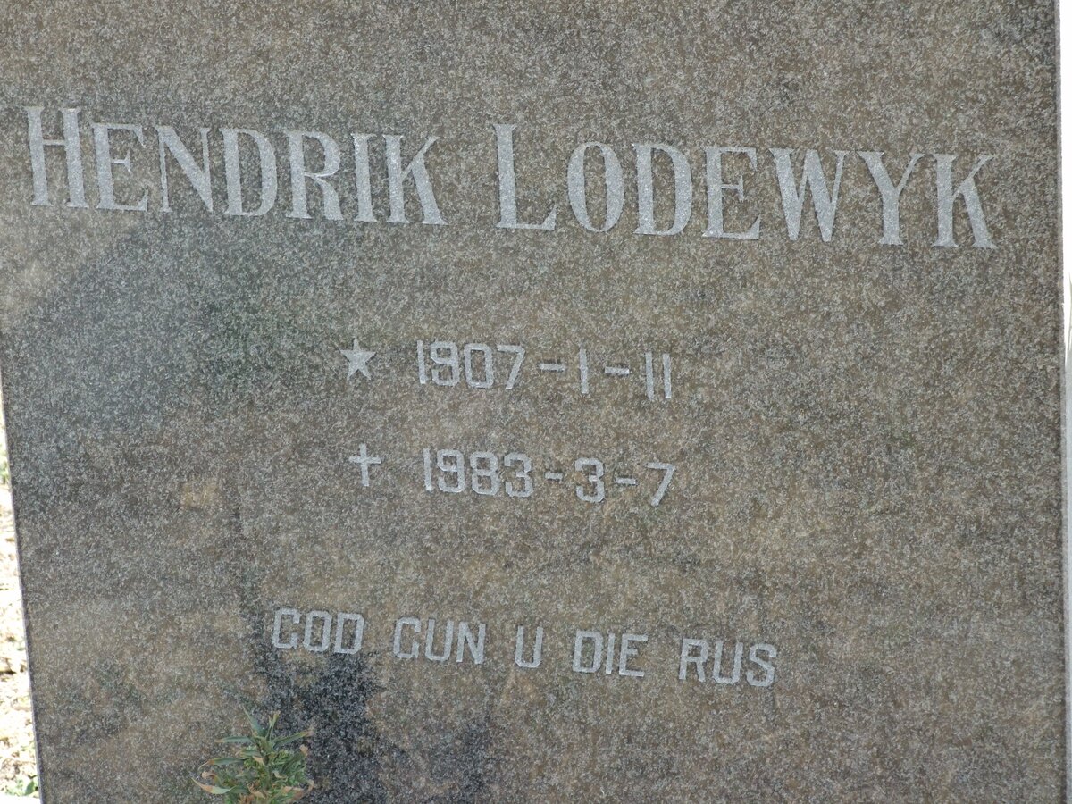 PRETORIUS Hendrik Lodewyk 1907-1983