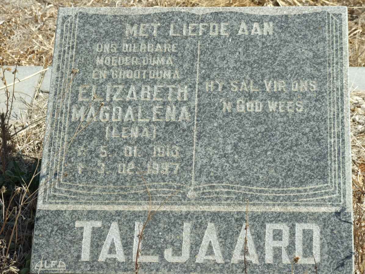 TALJAARD Elizabeth Magdalena 1913-1997
