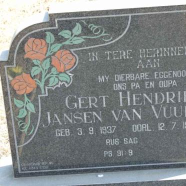 VUUREN Gert Hendrik, Jansen van 1937-1993