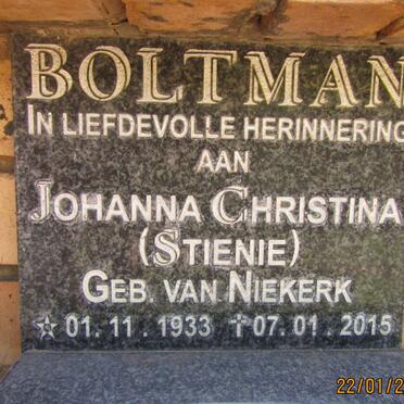 BOLTMAN Johanna Christina nee VAN NIEKERK 1933-2015