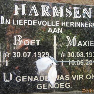 HARMSEN Boet 1929- &amp; Maxie 1934-2013