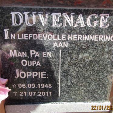 DUVENAGE Joppie 1948-2011