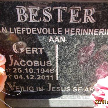 BESTER Gert Jacobus 1946-2011