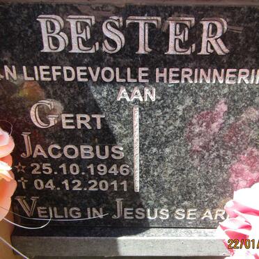 BESTER Gert Jacobus 1946-2011