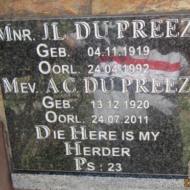PREEZ J.L., du 1919-1992 &amp; A.C. 1920-2011