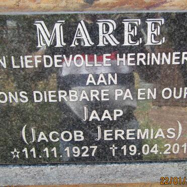 MAREE Jacob Jeremias 1927-2011