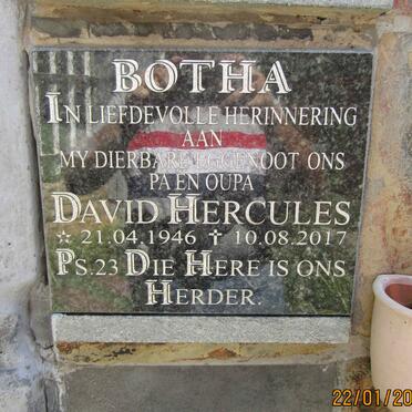 BOTHA David Hercules 1946-2017