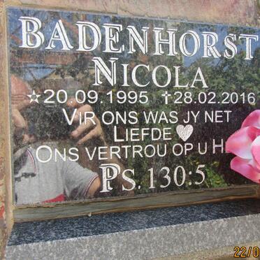 BADENHORST Nicola 1995-2016