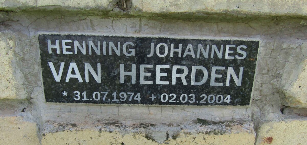 HEERDEN Henning Johannes, van 1974-2004