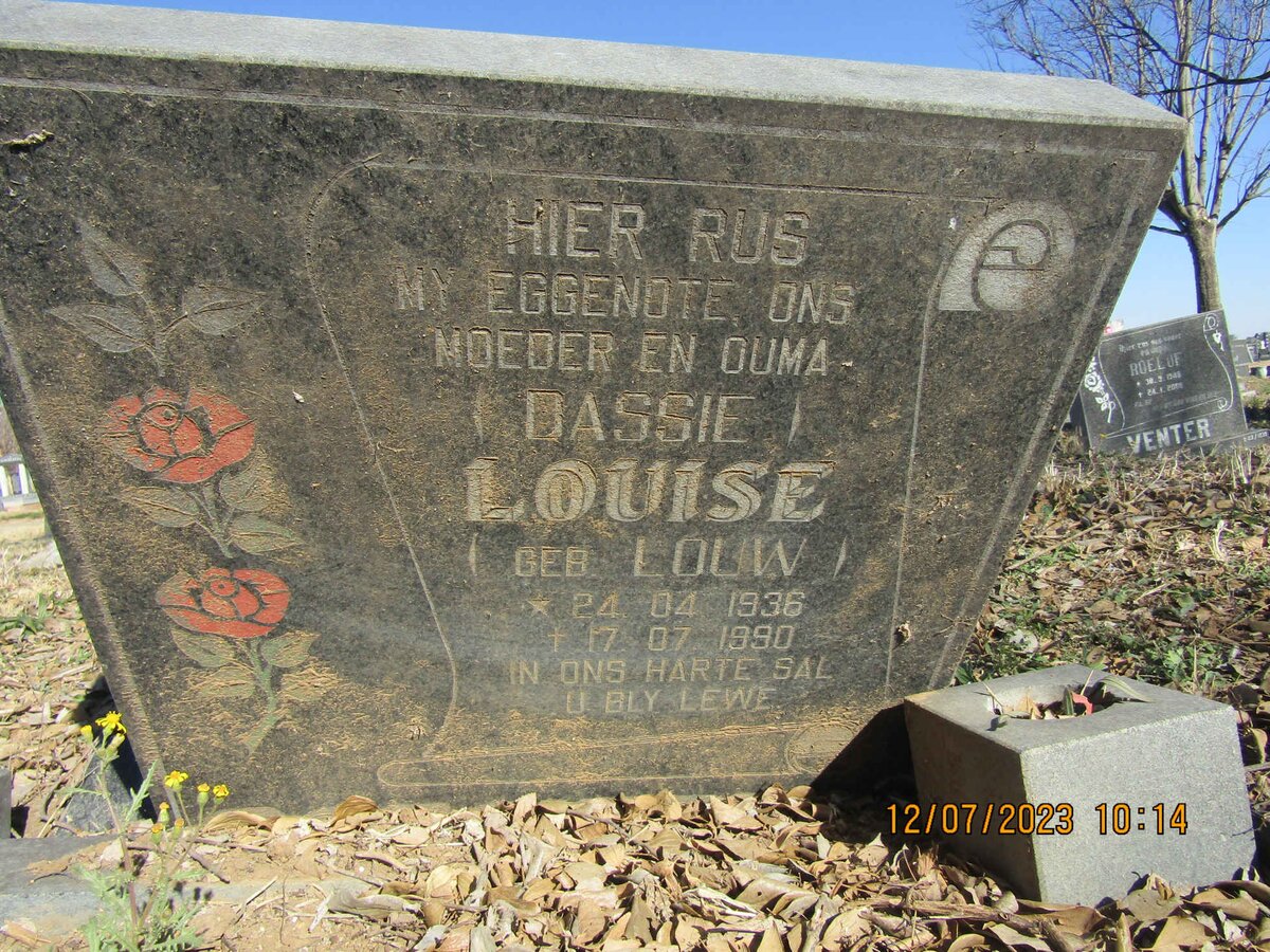 ? Louise nee LOUW 1936-1990