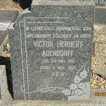 ADENDORFF Victor Herbert 1881-1957 &amp; Anna Sophia GOUWS 1888-1979 1.