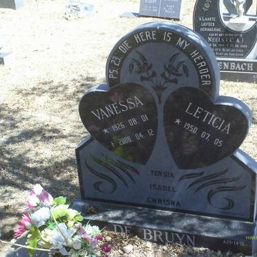 BRUYN Venessa, de 1926-2008 :: DE BRUYN Leticia 1950-