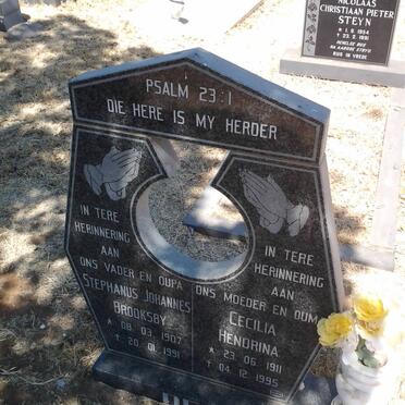 BEER Stephanus Johannes Brooksby, de 1907-1991 &amp; Cecilia Hendrina 1911-1995