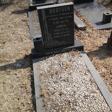 BOOYSEN Elsie Aletta Hendrika nee VAN DYK 1909-1980