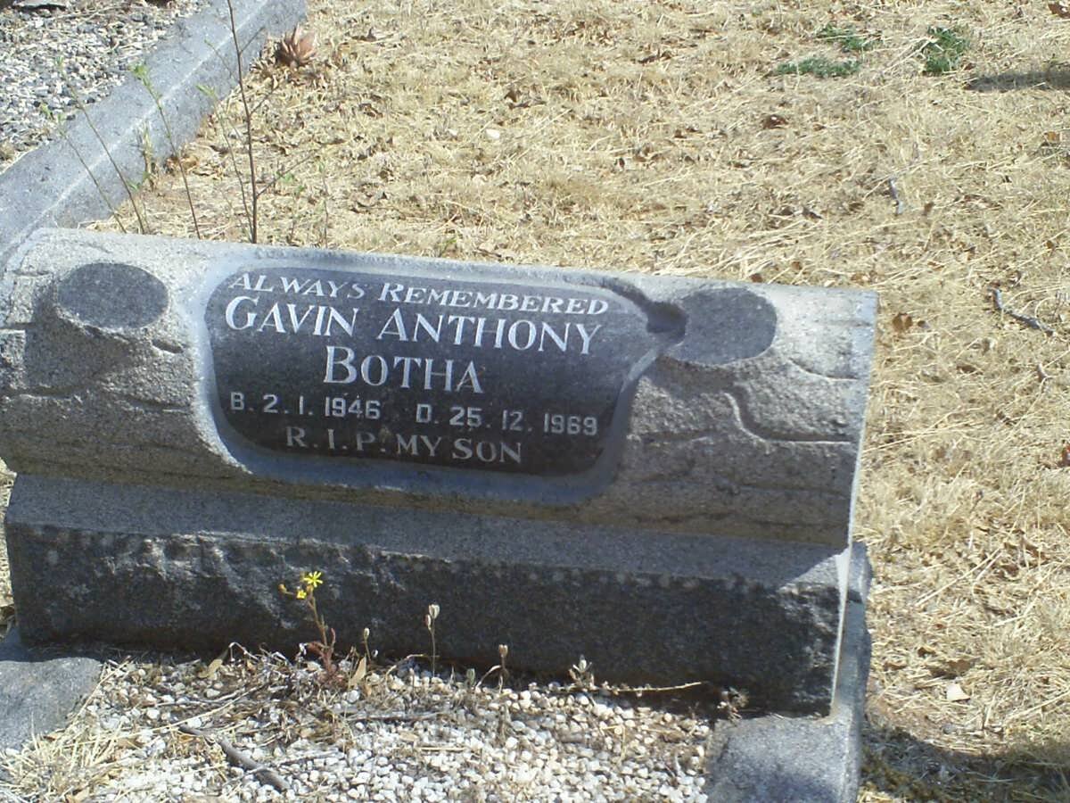 BOTHA Gavin Anthony 1946-1969