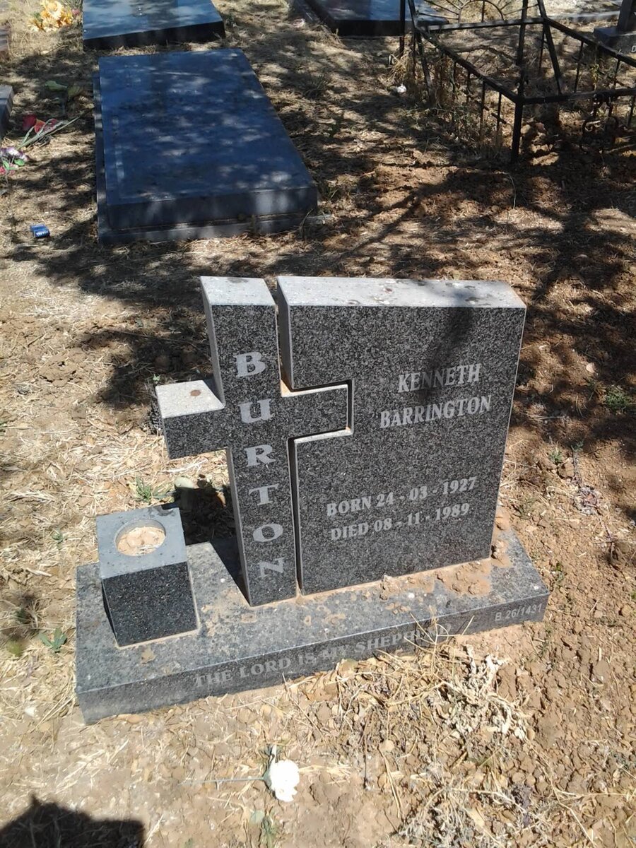 BURTON Kenneth Barrington 1927-1989