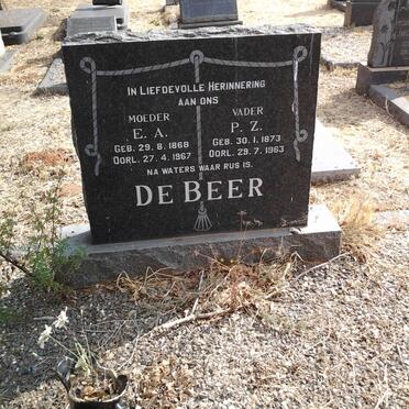 BEER P.Z., de 1873-1963 &amp; E.A.  1868-1967