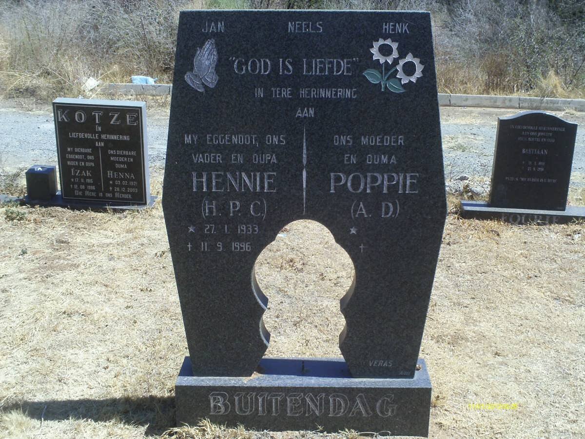 BUITENDAG H.P.C. 1933-1996 &amp; A.D.