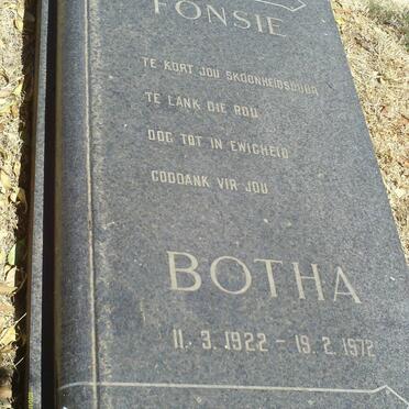 BOTHA Fonsie 1922-1972