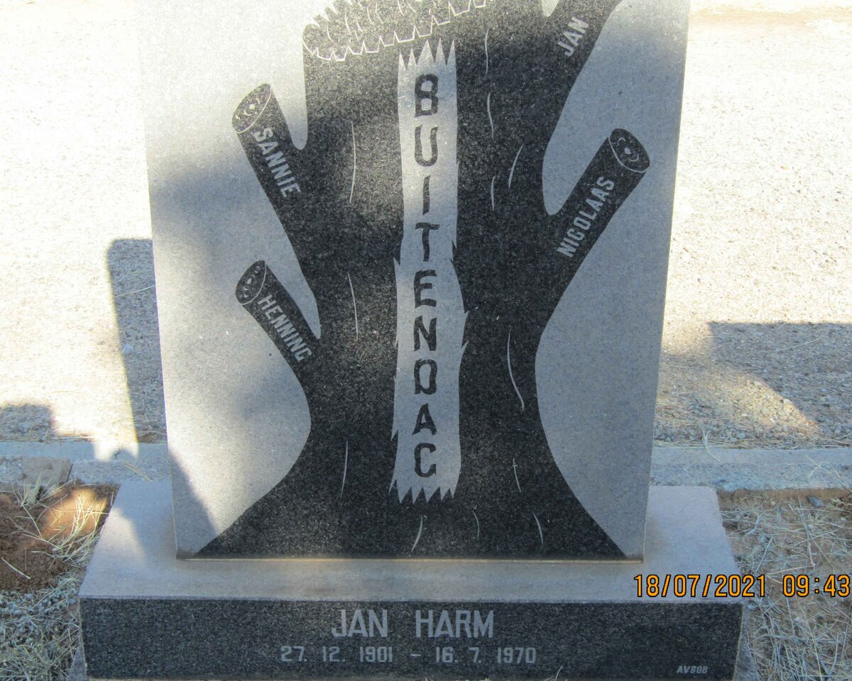 BUITENDAG Jan Harm 1901-1970