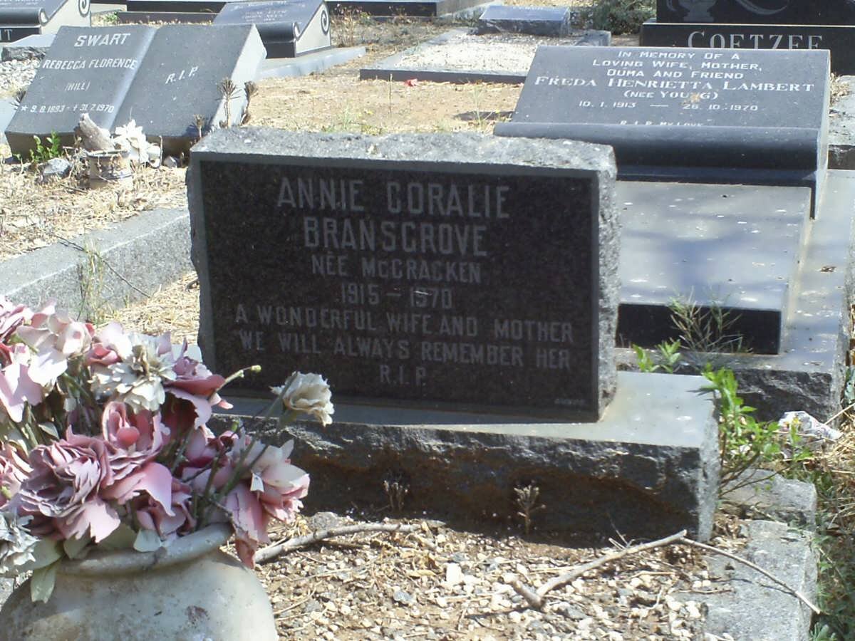 BRANSGROVE Annie Coralie nee McCRACKEN 1915-1970