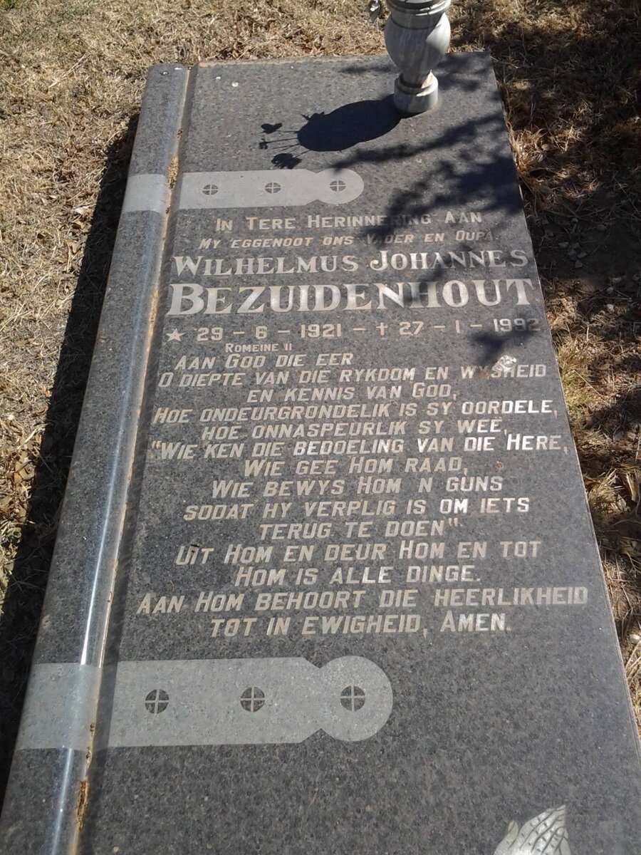 BEZUIDENHOUT Wilhelmus Johannes 1921-1992