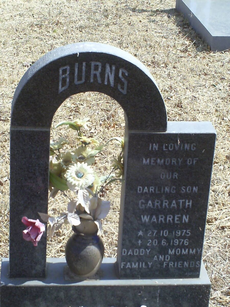 BURNS Garrath Warren 1975-1976