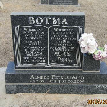 BOTMA Almero Petrus 1958-2009