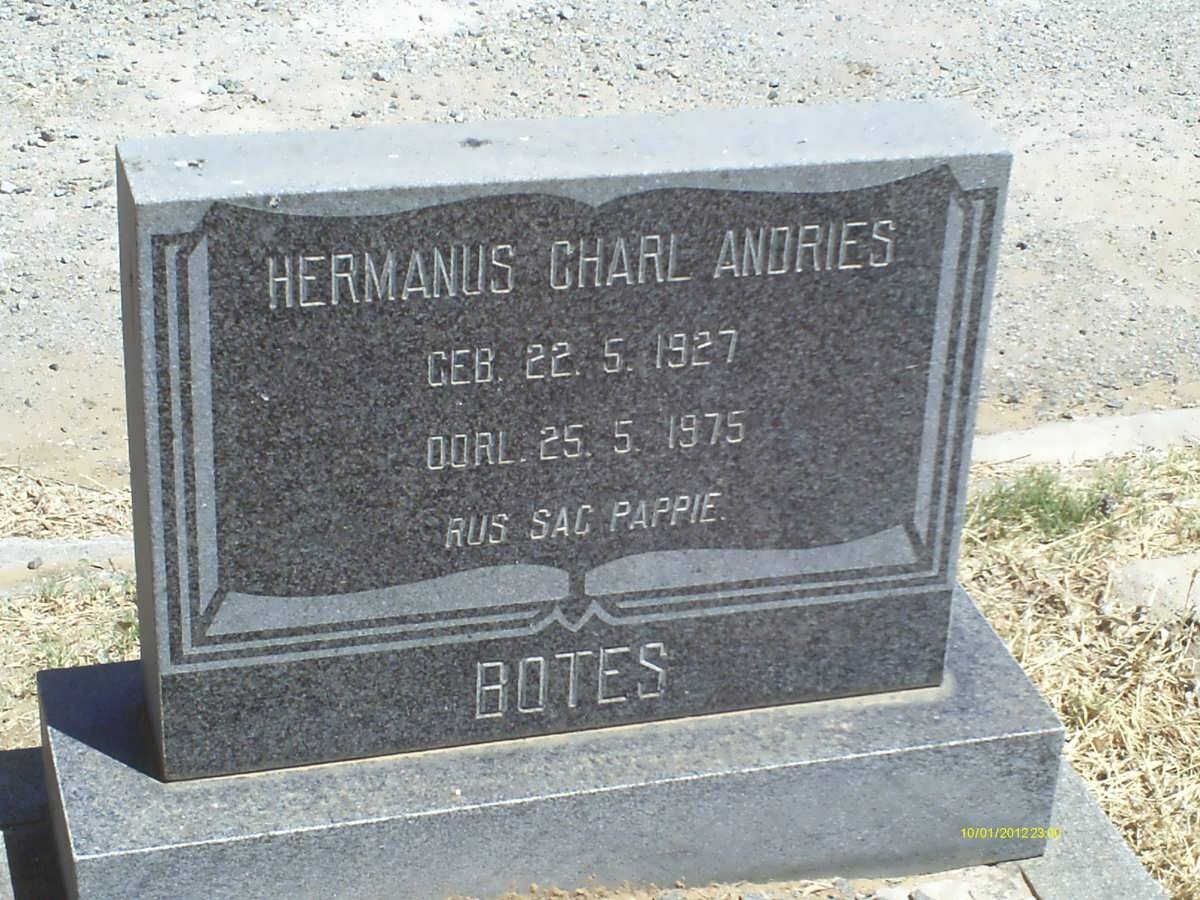 BOTES Hermanus Charl Andries 1927-1975