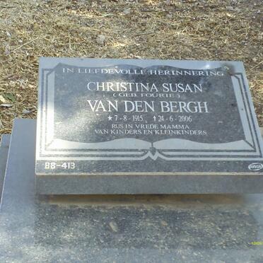 BERGH Christina Susan, van den 1915-2006