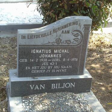 BILJON Ignatius Michal Johannes, van 1938-1978