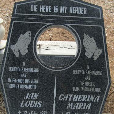 BOTHA Jan Louis 1931-2001 &amp; Catherina Maria 1936-  _2