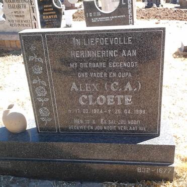 CLOETE C.A. 1924-1998