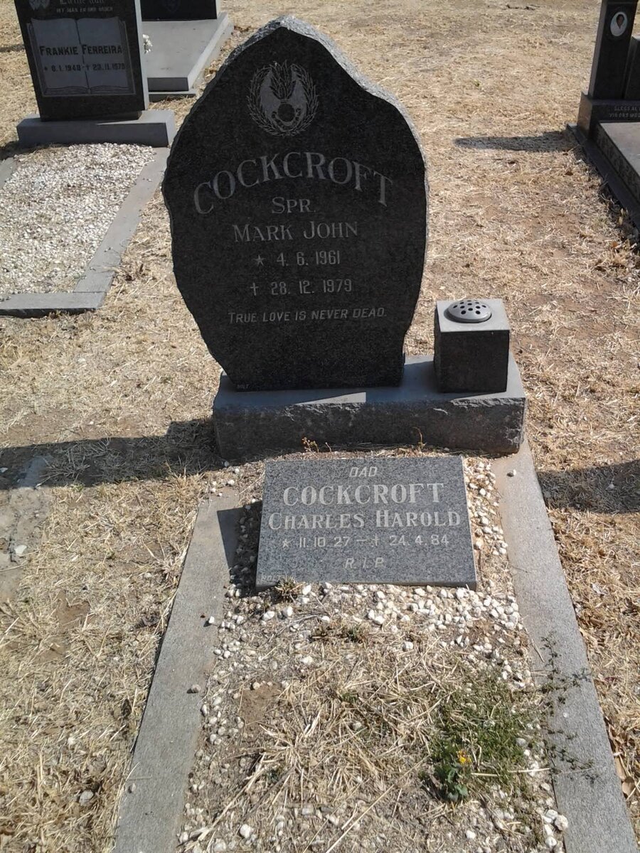 COCKCROFT Charles Harold 1927-1984 :: COCKCROFT Mark John 1961-1979