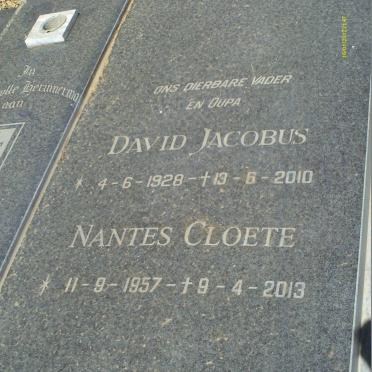 CLOETE David Jacobus 1928-2010&amp; Anna Martha BOOYENS 1933-1991 :: CLOETE Nantes 1957-2013