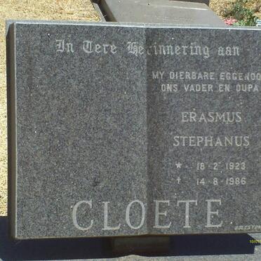 CLOETE Erasmus Stephanus 1923-1986