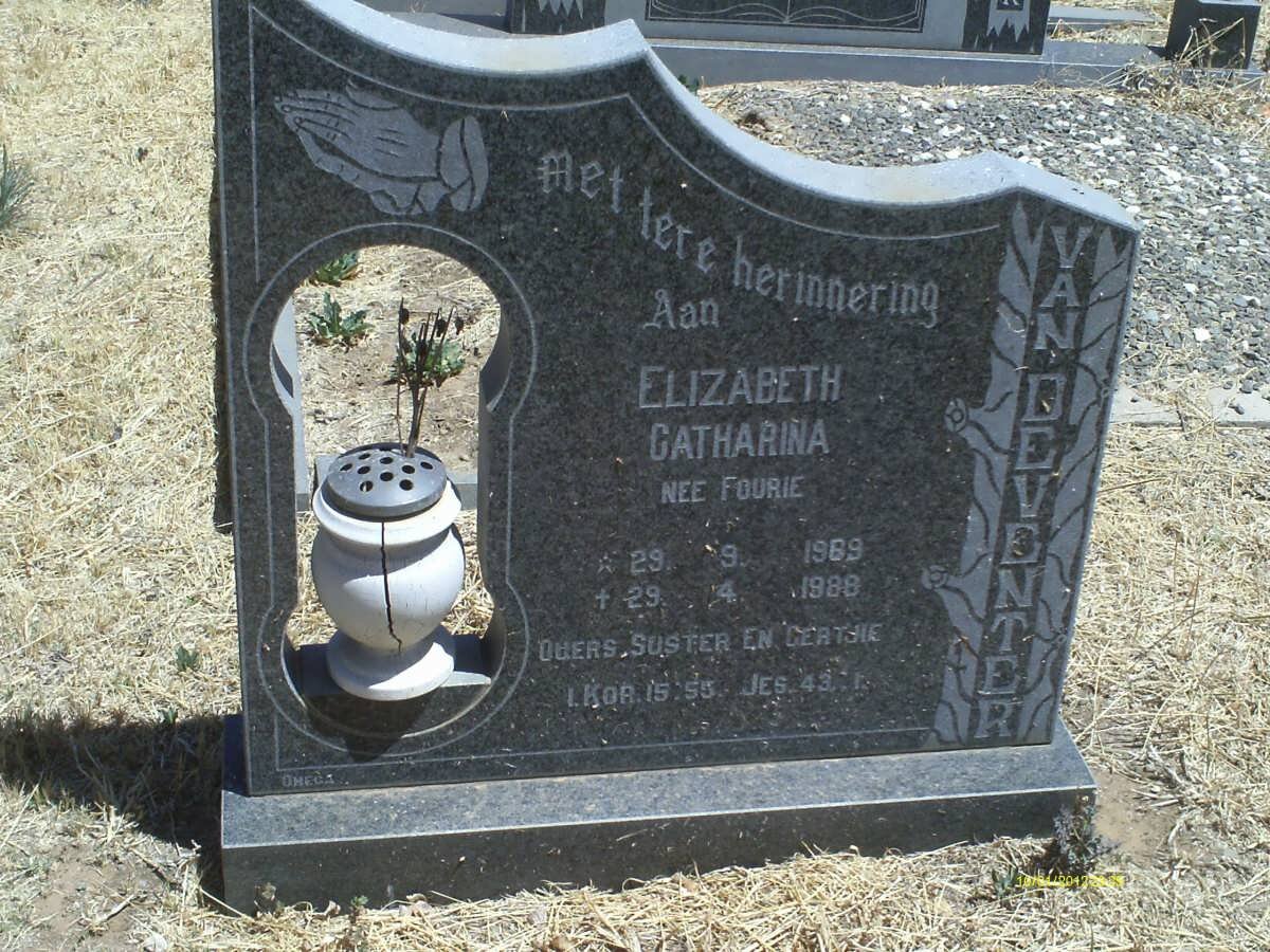 DEVENTER Elizabeth Catharina, van nee FOURIE 1969-1988