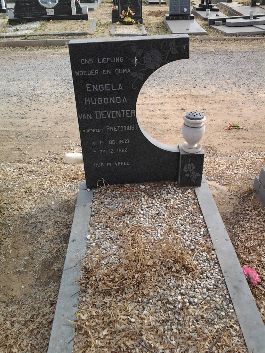 DEVENTER Engela Hugonda, van voorheen PRETORIUS 1939-1982