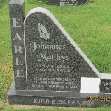 EARLE Johannes Matthys 1968-2012