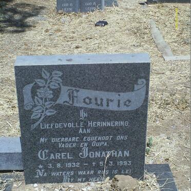 FOURIE Carel Jonathan 1932-1993