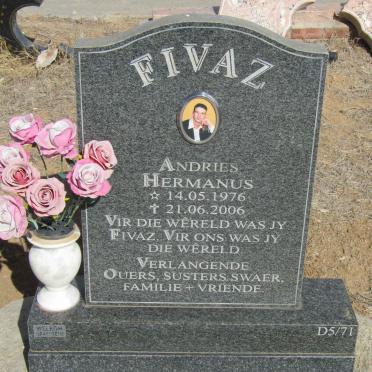 FIVAZ Andries Hermanus 1976-2006