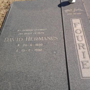 FOURIE David Hermanus 1930-1992 &amp; Anna Elizabeth 1932-