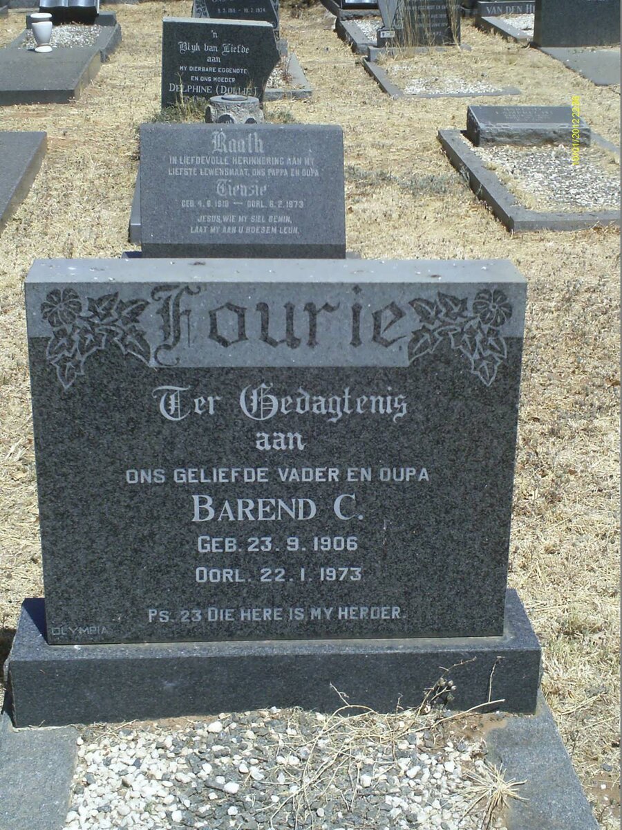 FOURIE Barend C. 1906-1973