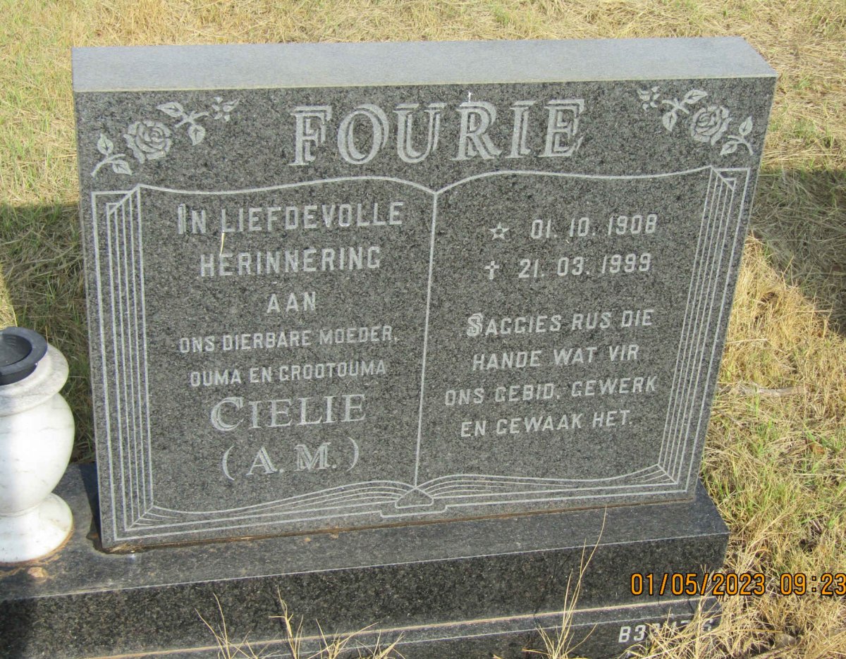 FOURIE A.M. 1908-1999