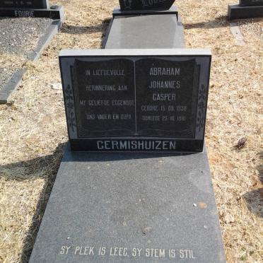 GERMISHUIZEN Abraham Johannes Casper 1938-1981
