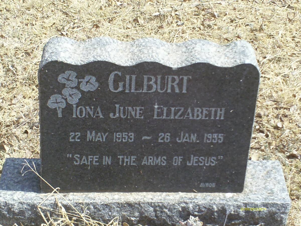 GILBURT Iona June Elizabeth 1953-1955