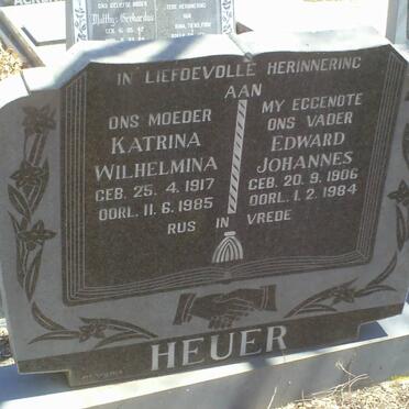 HEUER Edward Johannes 1906-1984 &amp; Katrina Wilhelmina 1917-1985
