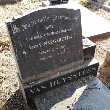 HUYSSTEEN Anna Margaretha, van 1888-1970