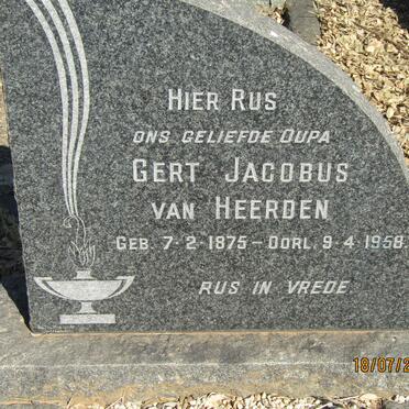 HEERDEN Gert Jacobus, van 1875 - 1958