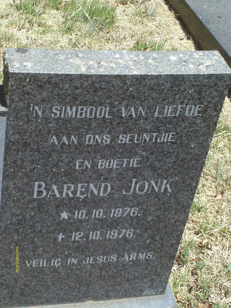 JONK Barend 1976-1976